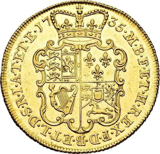 Reverse Two guinea 1735 "Young Head" - Gold Coin Value - United Kingdom, George II