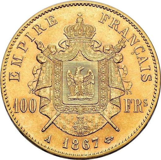 Revers 100 Francs 1867 A "Typ 1862-1870" - Goldmünze Wert - Frankreich, Napoleon III