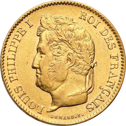 Obverse 40 Francs 1836 A "Type 1831-1839" - Gold Coin Value - France, Louis Philippe I