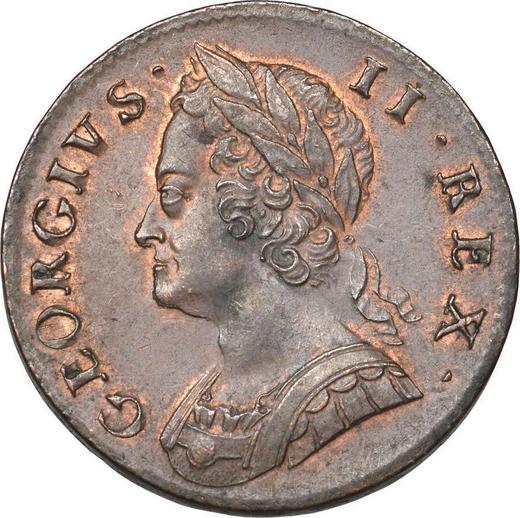 Obverse Halfpenny 1747 "Old Head" -  Coin Value - United Kingdom, George II
