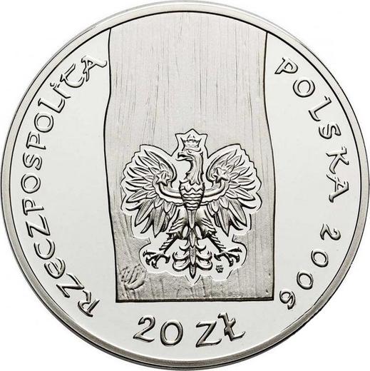 Avers 20 Zlotych 2006 MW UW "Kirche in Haczów" - Silbermünze Wert - Polen, III Republik Polen nach Stückelung
