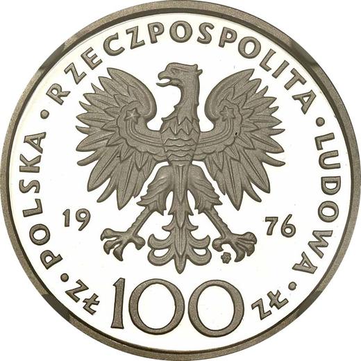 Anverso 100 eslotis 1976 MW SW "Kazimierz Pułaski" Plata - valor de la moneda de plata - Polonia, República Popular