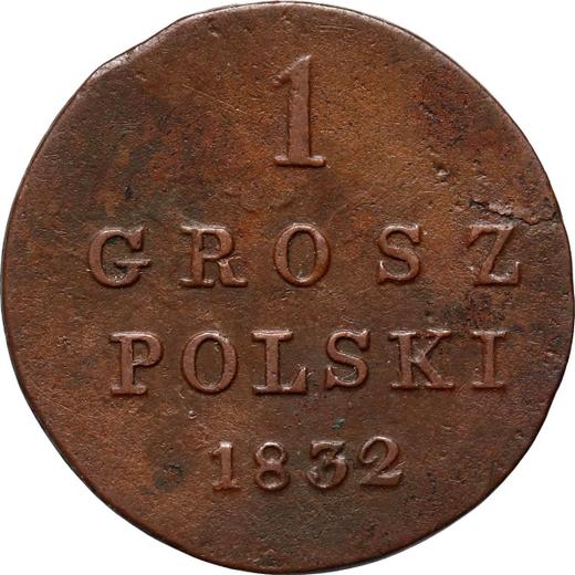 Reverse 1 Grosz 1832 KG - Coin Value - Poland, Congress Poland