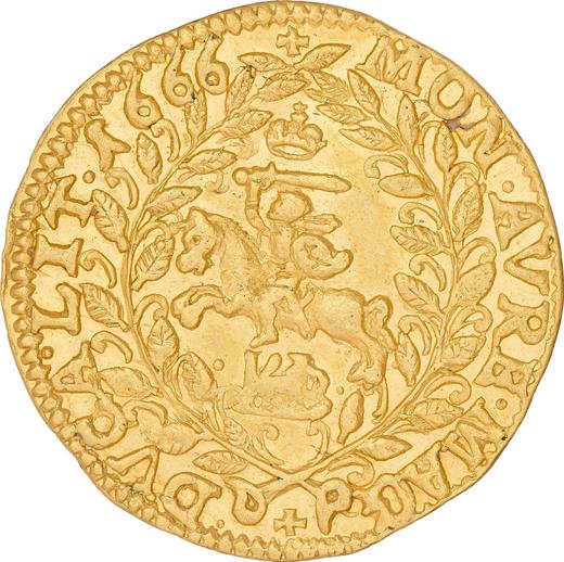 Reverse Ducat 1666 TLB "Lithuania" - Gold Coin Value - Poland, John II Casimir