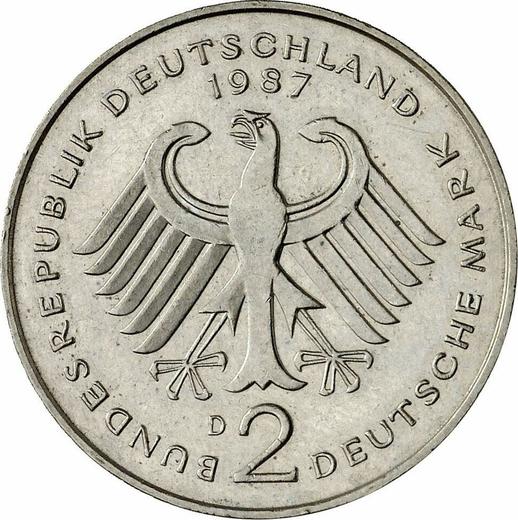 Revers 2 Mark 1987 D "Schumacher" - Münze Wert - Deutschland, BRD