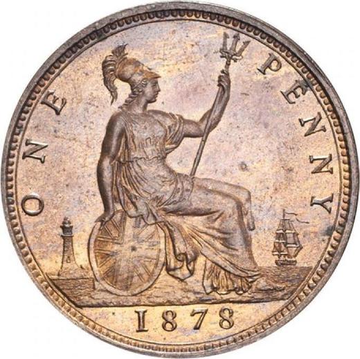Revers 1 Penny 1878 "Typ 1860-1894" - Münze Wert - Großbritannien, Victoria