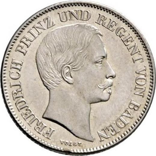 Avers 1/2 Gulden 1856 - Silbermünze Wert - Baden, Friedrich I