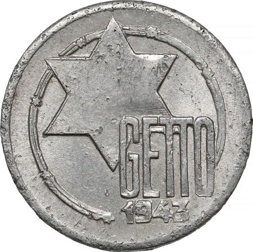 Obverse 5 Mark 1943 "Litzmannstadt Ghetto" Aluminum -  Coin Value - Poland, German Occupation