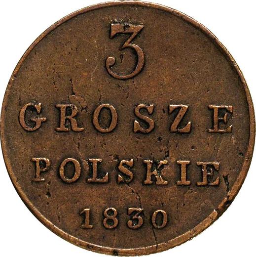 Reverse 3 Grosze 1830 KG -  Coin Value - Poland, Congress Poland