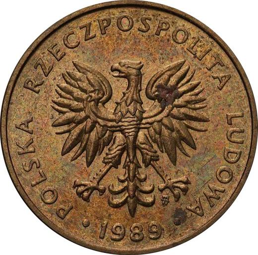 Awers monety - Próba 20 złotych 1989 MW Mosiądz - cena monety - Polska, PRL