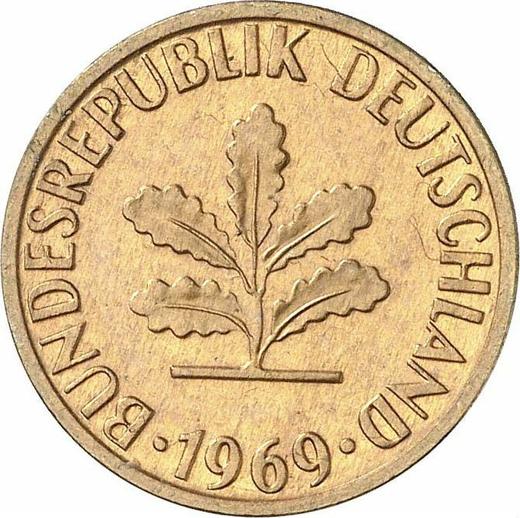 Reverse 5 Pfennig 1969 G - Coin Value - Germany, FRG