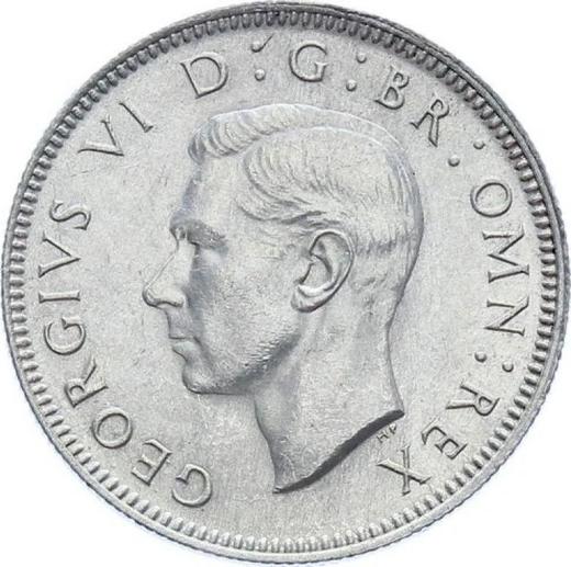 Obverse Shilling 1945 HP "Type 1937-1946" - Silver Coin Value - United Kingdom, George VI