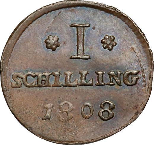 Reverse Pattern Shilling 1808 "Danzig" -  Coin Value - Poland, Free City of Danzig