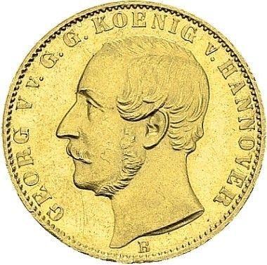Obverse 1/2 Krone 1857 B - Gold Coin Value - Hanover, George V