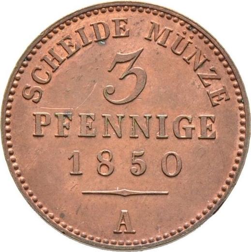 Reverse 3 Pfennig 1850 A -  Coin Value - Reuss-Schleiz, Heinrich LXII