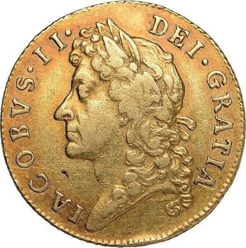 Obverse Guinea 1686 "First laureate head" - Gold Coin Value - United Kingdom, James II