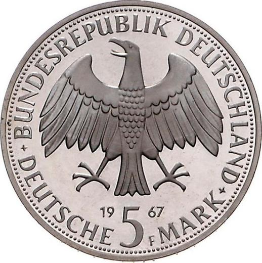 Reverse 5 Mark 1967 F "Humboldt" - Silver Coin Value - Germany, FRG