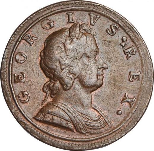 Obverse Halfpenny 1722 "Second laureate bust" -  Coin Value - United Kingdom, George I