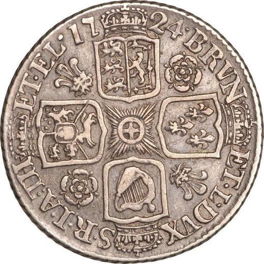 Reverse Shilling 1724 "Second draped bust" Roses and Plumes in angles - Silver Coin Value - United Kingdom, George I