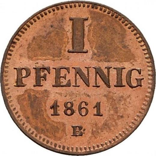 Reverse 1 Pfennig 1861 B -  Coin Value - Saxe-Altenburg, Ernst I