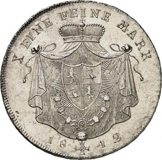 Реверс монеты - Талер 1812 года L "Тип 1806-1812" - цена серебряной монеты - Рейсс-Грейц, Генрих XIII