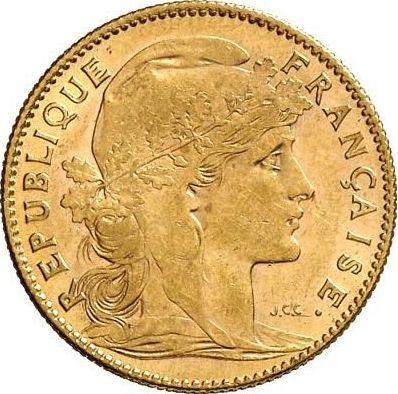 Obverse 10 Francs 1909 "Type 1899-1914" - Gold Coin Value - France, Third Republic