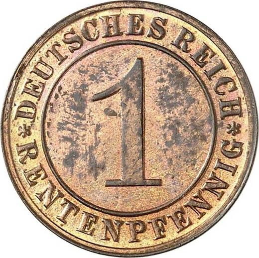 Obverse 1 Rentenpfennig 1924 G - Coin Value - Germany, Weimar Republic