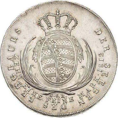 Reverse Thaler 1812 S.G.H. "Mining" - Silver Coin Value - Saxony-Albertine, Frederick Augustus I