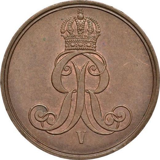 Obverse 2 Pfennig 1858 B -  Coin Value - Hanover, George V