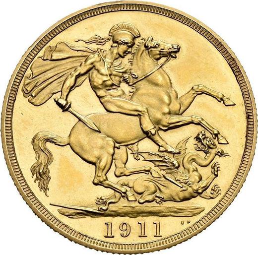 Reverse Two pounds 1911 BM - Gold Coin Value - United Kingdom, George V