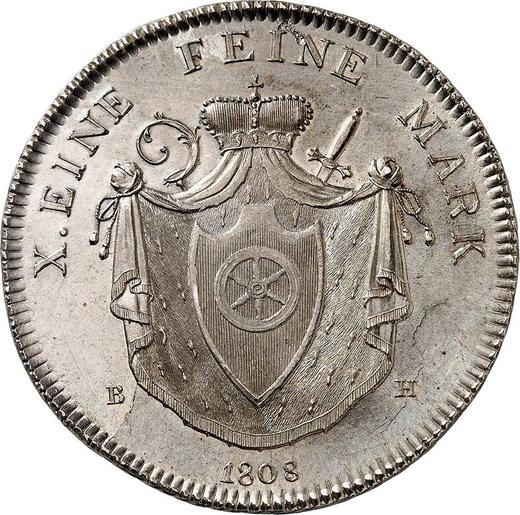Reverse Thaler 1808 BH - Silver Coin Value - Frankfurt, Karl Theodor von Dalberg