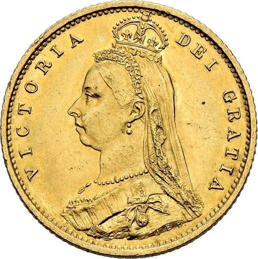 Obverse Half Sovereign 1887 JEB "Jubilee Head" - Gold Coin Value - United Kingdom, Victoria