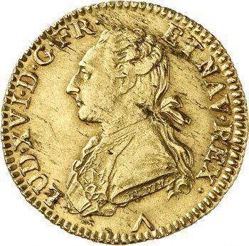 Obverse Louis d'Or 1775 W - Gold Coin Value - France, Louis XVI