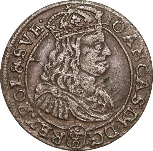 Obverse 6 Groszy (Szostak) 1667 TLB "Bust in a circle frame" - Silver Coin Value - Poland, John II Casimir