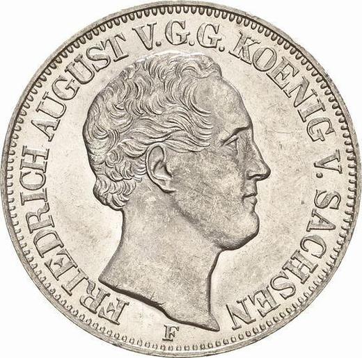 Obverse Thaler 1854 F - Silver Coin Value - Saxony-Albertine, Frederick Augustus II
