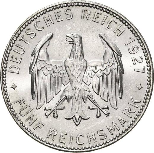 Obverse 5 Reichsmark 1927 F "Tubingen University" - Silver Coin Value - Germany, Weimar Republic