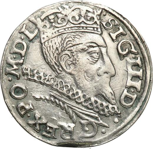 Obverse 3 Groszy (Trojak) 1601 P "Poznań Mint" "P" at eagle - Silver Coin Value - Poland, Sigismund III Vasa