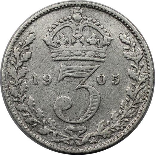 Reverse Threepence 1905 - Silver Coin Value - United Kingdom, Edward VII