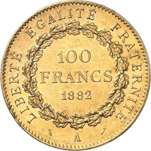 Reverse 100 Francs 1882 A "Type 1878-1914" - Gold Coin Value - France, Third Republic
