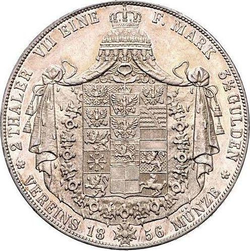 Reverse 2 Thaler 1856 A - Silver Coin Value - Prussia, Frederick William IV
