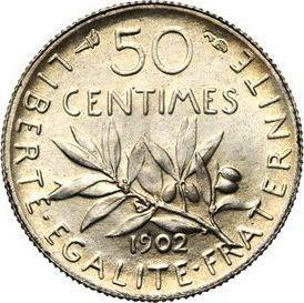 Reverse 50 Centimes 1902 "Sower" - Silver Coin Value - France, Third Republic