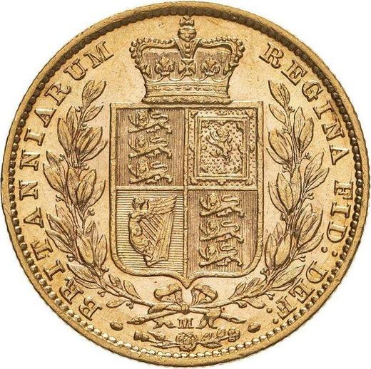 Reverse Sovereign 1880 M WW "Coat of arms" - Gold Coin Value - Australia, Victoria