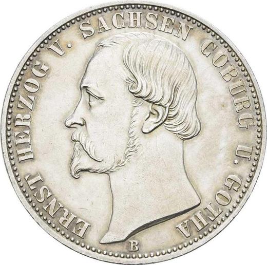 Obverse Thaler 1864 B - Silver Coin Value - Saxe-Coburg and Gotha, Ernest II