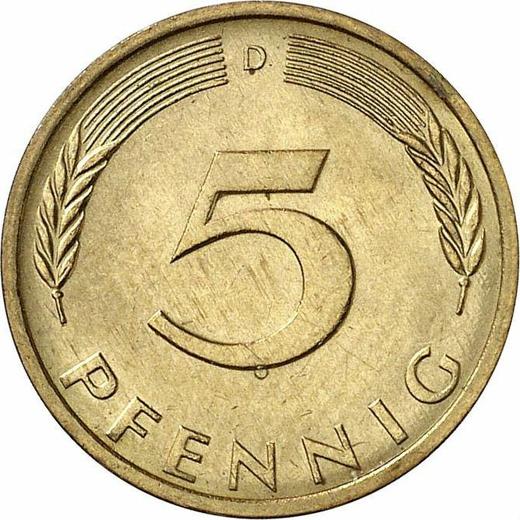 Obverse 5 Pfennig 1973 D - Coin Value - Germany, FRG