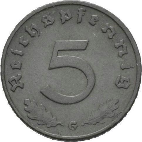 Avers 5 Reichspfennig 1941 G "Typ 1940-1944" - Münze Wert - Deutschland, Drittes Reich