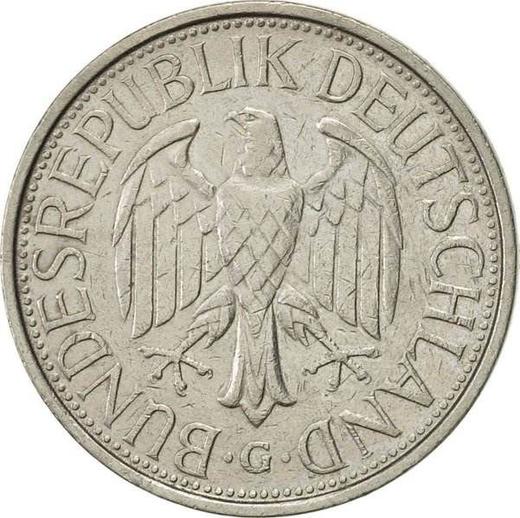 Reverse 1 Mark 1982 G -  Coin Value - Germany, FRG