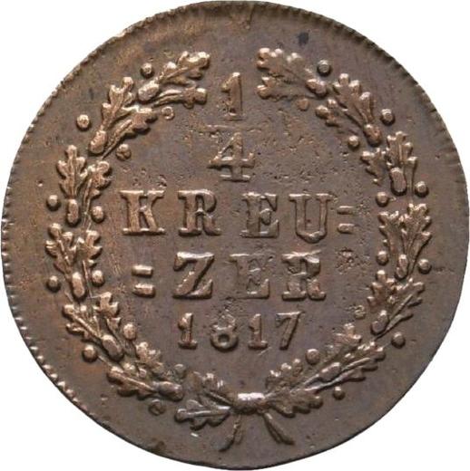 Reverse 1/4 Kreuzer 1817 L -  Coin Value - Nassau, William