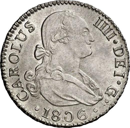 Obverse 2 Reales 1806 S CN - Silver Coin Value - Spain, Charles IV