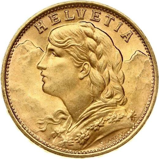 Obverse 20 Francs 1949 B "Vreneli" - Gold Coin Value - Switzerland, Confederation