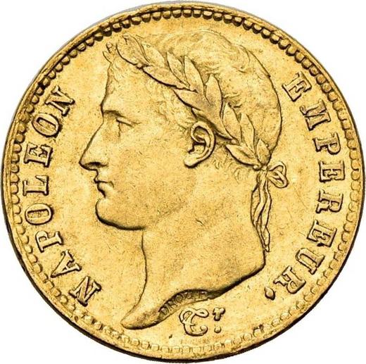 Obverse 20 Francs 1809 A "Type 1809-1815" - Gold Coin Value - France, Napoleon I